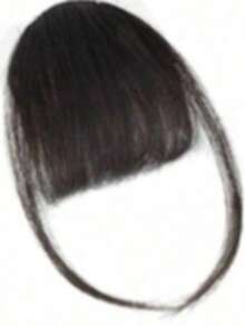 Handmade Seamless Knitted Bangs Topper, Fluffy Invisible Hair Extension, Natural Elegant Bangs Hairpiece, Clip-On Fluffy Gray Hair Topper, Claw Clips - Multicolor - View 11