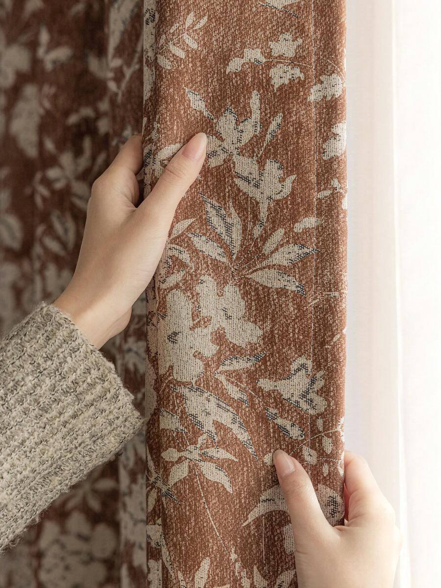 1 tấm rèm cản sáng cao cấp kiểu Châu Âu, chất liệu jacquard, thích hợp cho phòng khách, phòng ngủ, biệt thự, ban công sang trọng. Rèm cản sáng chất lượng cao, dài 84 inch. - Nhiều màu - Xem 1