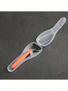 Caja portátil manual de plástico para almacenar navajas de afeitar, cajas de navajas de afeitar manuales y soportes para navajas de viaje - Blanco - Ver 6