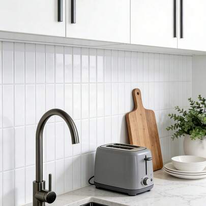 WalDecoo 4/10/20 miếng gạch ốp tường tự dính kích thước 11.43in x 9in, chịu nhiệt, có thể tháo rời, dùng trang trí bếp, phòng tắm chống thấm nước, quầy bar cho xe RV.