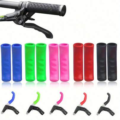 1 Coppia di Copri- dei freni per bicicletta in silicone, Manicotti antiscivolo per manopole dei freni, Adatti per biciclette da montagna e da corsa, Progettati per biciclette da montagna. Questi manicotti per manubrio proteggono il manubrio e forniscono una funzione antiscivolo, rendendoli un accessorio essenziale per la bicicletta. Disponibili in più colori, Design ultra-leggero, Antiscivolo e ammortizzante, Adatti per ruote piccole, Leggeri e morbidi, Durevoli e di lunga durata.
