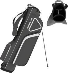Ultra-Lite Stand Bag - 3 Lbs, 4 Way Divider Portable Club Carry Bag,-Repellent Travel With Rain Hood, Gifts Men And Women - 黑色 - 查看 8