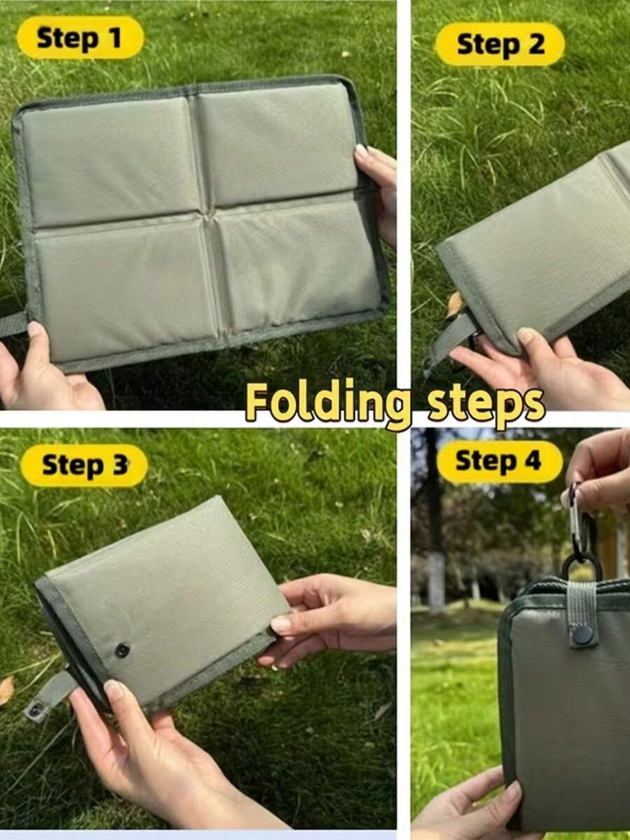 1/2 Stücke tragbares faltbares Sitzkissen, Outdoor Pad mit Schnellaufhängehaken, zusammenklappbares Design für einfache Aufbewahrung, strapazierfähiges Material in verschiedenen Farben, geeignet für Outdoor-Camping, Picknick, Wandern, Park und mehr, leichte Outdoor-Matte, ganzjährig nutzbar für Strand, Sportstätten, Campingstuhl, Meditationskissen