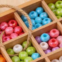 20 hạt acrylic hình bánh xe có nhiều mặt cắt, dùng để làm trang sức DIY, đồ thủ công mỹ nghệ. - tự làm lấy - Xem 4