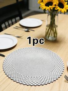 1/4/6pcs, Minimalist PVC Gold Foil Placemats, Hotel & Restaurant Decor Heat-Resistant Non-Slip Table Mats, Suitable For Weddings, Parties, Valentine's Day, Holidays, Picnics, Birthdays - Multicolor - View 9