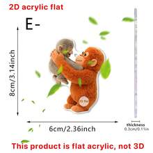 1/5pcs Acrylic Cute Monkey Mother & Baby Hugging Keychain, Warm Graphic Design, Suitable For Decorating Keys, Backpacks, Wallets, Mother's Day Decor, 2D - Multicolor-chain - View 10