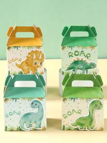 8 hộp quà hình khủng long kèm sticker hình động vật, 8 hộp kẹo giấy hình khủng long gầm gú, hộp quà giấy hình khủng long kỷ Jura dễ thương có tay cầm, thích hợp làm quà tặng cho tiệc mừng em bé chào đời, tiệc tiết lộ giới tính, tiệc sinh nhật, hộp đựng quà, đồ dùng cho tiệc sinh nhật lần thứ nhất. - Khủng long - Xem 6