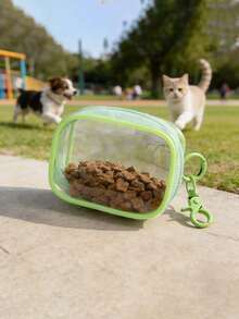 Multifunctional Portable Pet Snack Bag, Easy To Clean, With Buckle Design And Transparent Window, Suitable For Training Puppies, Taking Cats Outdoors, And Carrying To Pet Parks - Multicolor - View 8