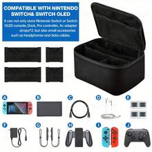 1pc Switch Game Console Protective Case With Strap And Tablet Pocket, Suitable For Switch/OLED Models, Designed For Gamers, Students, Travelers, And Families, Hard Shell Anti-Fall And Shock Protection, Adjustable Strap For Hands-Free Carrying, Built-In Tablet Pocket To Prevent Screen Scratches, Precise Cutouts - View 8