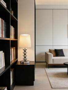 1pc USB Powered High-Quality Metal Retro Desk Lamp, Suitable For Bedside, Hostel, Dining Room, Camping, Minimalist Warm Light Atmosphere Lamp - Silver - View 4