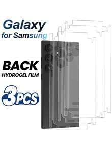 3 Packs Soft TPU Back Films Compatible With Samsung Galaxy S26 Ultra S25 Edge S25 S24 S23 S22 Ultra Plus FE HD Full Coverage Back Side Hydrogel Film Screen Protector - 3 Pieces - View 16