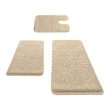3-Piece Soft Cashmere Fleece Bathroom Rug Set, (16x32in,16x24in,16x20in) 3PC Comfy Non Slide Memorys Foam Bath Mat Absorbent Bath Rug Perfects For Bathroom Laundry Room Mat Bathroom Mat Bathroom Accessories - 3pcs Khaki - View 4
