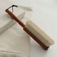 1支装软毛除尘刷，带木柄 - 适用于清洁床铺、沙发、家具和外套 - 可重复使用、可水洗清洁刷 | 天然纤维刷毛 | 耐用木柄，除尘刷，家用除尘器 - 多色 - 查看 3