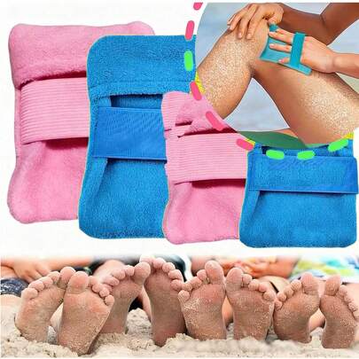 1 dụng cụ vệ sinh bãi biển cầm tay - Được làm từ vải mềm, cấu trúc nhỏ gọn, rất thích hợp cho du lịch, kỳ nghỉ biển, cắm trại và các hoạt động ngoài trời. Màu xanh dương. Phụ kiện bãi biển, dụng cụ vệ sinh thiết yếu.