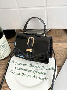 Niche Design Mini Handbag For Women, New Fashionable Elegant Crossbody Square Bag - Black - View 9
