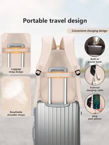 NEWHEY Lunch Backpack For Women 15.6 Inch Laptop Backpack With USB Port Travel Backpack With Detachable Bag Work Backpack With Lunch Compartment Water Resistant Computer Backpack For College Business - Multicolor - View 6