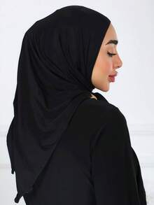 1件装速戴三角头巾，一体式系带设计，快速佩戴不滑落，无需内衬帽，适合日常佩戴、祈祷和外出。 - 彩色 - 查看 19