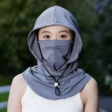 夏季全脸防晒帽，丝滑透气颈套，驾驶骑行面罩，颈部遮盖物 - 彩色 - 查看 10