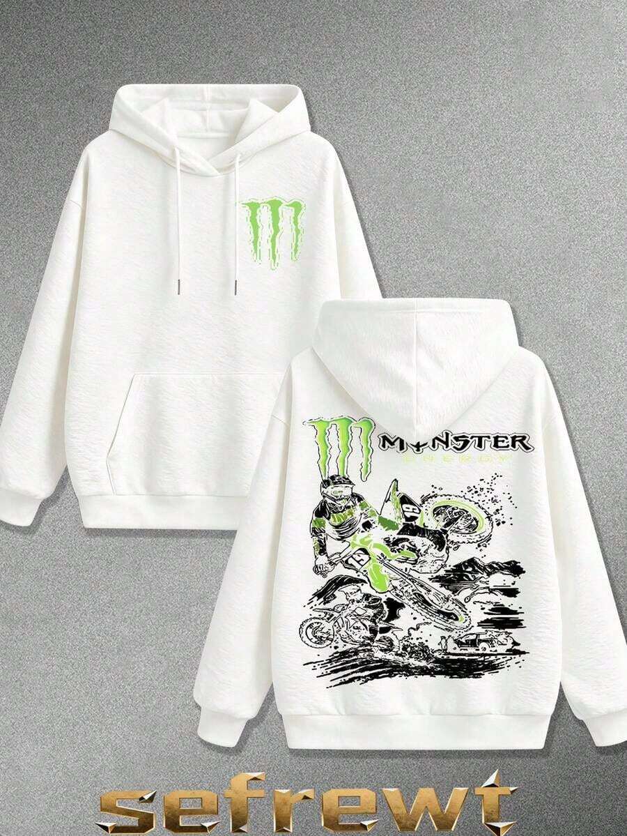 Hoodie, Off-Road Motorcycle Cross-Country Fox Racing  Ink, Suitable For Cross-Country Enthusiasts, Men's Wear, Street StyleWarm And Comfortable - 白色 - 查看 1