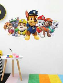 Paw Patrol 这款汪汪队主题卡通墙贴套装包含多种小狗造型的墙贴，采用自粘式设计。 - 卡通 - 查看 10