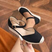 Lace-Up Backless Wedge Sandals, Fashion For Women - Black - View 6