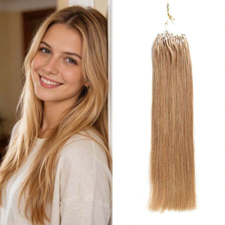 Tóc nối Micro Link, Tóc nối Micro Loop, Tóc nối hạt Micro 18 inch, Tóc nối Microlink thật dành cho nữ - Nhiều màu - Xem 1