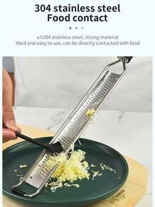 1pc Portable Stainless Steel Citrus Zester And Lemon Grater With Long Handle, High-Quality Stainless Steel Material, Suitable For Chocolate, Cheese, Fruit Peeling And Shredding, Home Kitchen, Outdoor Camping Cooking, Suitable For New Year, Valentine's Day, Mother's Day, Father's Day, Graduation Season And Other Holiday Gifts - Multicolor - View 4