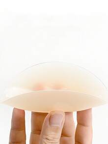1 Pair, Large Size 5.12 Inch/13cm, Silicone Invisible Anti-Chafing Nipple Covers, Seamless Breathable Silicone Breast Petals For Summer Dresses, Backless Gowns - Apricot - View 7