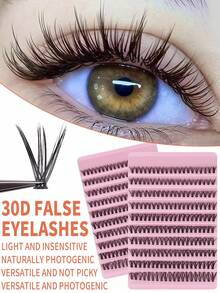 200 Pieces Of D-Style Curly And Fluffy Natural False Eyelashes, With A Length Of 8-16 Millimeters. Ultra-Soft, Lightweight And Exquisite Cluster-Style False Eyelashes, With A Naturally Crossed Design. A Reusable DIY False Eyelash Set Cluster. - View 1