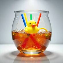 10mm Duck Straw Cap, Cute Silicone Covers Cup, Dust - Proof Reusable Tips Lids, Drinking Dispensers - Yellow - Blue and Green - View 5