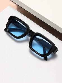 3件套复古男士眼镜，方形小镜框，适合夏季日常佩戴和摄影 - 彩色 - 查看 12