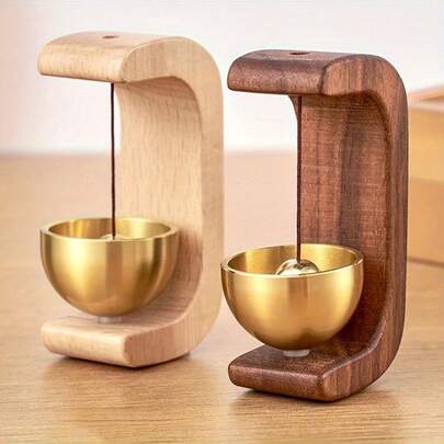 [Bequemer Stil] Sitzsack Windspiel Türklingel, 1/3 Sitzsack Design, massives Holz kabellose Heim-Dekoration, Eingangsbereich Hängedekoration.