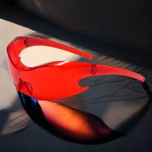 Retro Fashion Alien-Shaped Glasses, Future Punk  Cool Glasses - Red - View 11