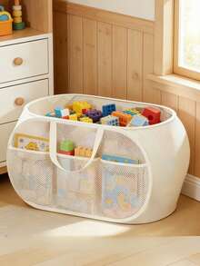 1pc Multi-Layer Storage Basket, Large Capacity Mesh Laundry Basket, Multipurpose Durable, Suitable For Household Clothing Storage, Also Can Store Blocks, Puzzles And Small Models In Children's Room - Multicolor - View 2