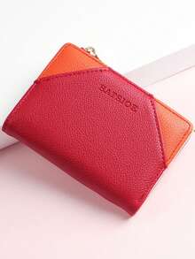 BATSIOE Mini Women's Short Wallet, Large Capacity, Card Slots & Zipper Pocket - Multicolor - View 6