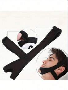 Black, Blue, Pink, Green Anti-Snoring Chin Strap Device Solution, Jaw Alignment Support, Mouth Closure, Soft Material, Suitable For Side/Back Sleepers - Anti-Snoring Aid, Sleep Quality Enhancement, Ergonomic Design - Multicolor - View 6