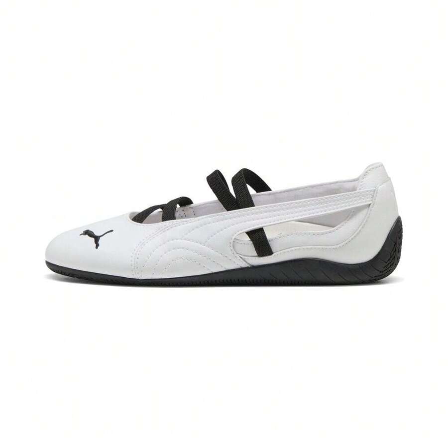 Puma Speedcat Ballet Nova Leather Sneakers - Black/White Racing Flats | Slim-Fit Minimalist Streetwear Shoes | Ballet Inspired Sporty Luxe - 白色 - 查看 1