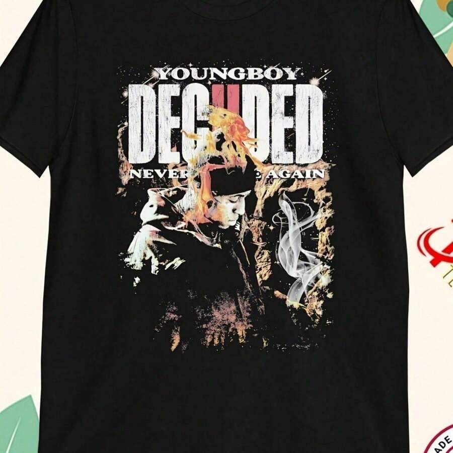 YoungBoy Never Broke Again Deciided T-ShirTS - Black - View 1