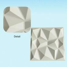 10 miếng dán tường họa tiết gạch 3D, decal dán tường PVC chống thấm nước màu trắng mờ tự dính, dễ lau chùi, thích hợp cho nhà bếp, phòng khách, phòng tắm, hành lang. - A-30x30cm - Xem 7