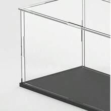 亚克力展示盒、透明展示柜、积木防尘罩、花卉收纳盒、玩具及人偶展示盒、积木收纳盒 - 黑色 - 查看 2