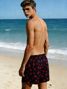 1pc Men's Multicolor Cotton Plaid Print Fashionable Comfortable Boxer Briefs - Multicolor - View 4