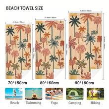 1pc Ultra Soft Summer Coconut Tree Pattern Beach Towel, Suitable For Beach, Pool Party, Vacation - Style4 - View 2