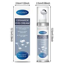 Xioimy 15毫升神经酰胺和胶原蛋白密集保湿眼霜，深层滋养，滚珠按摩设计，平滑、提亮并滋润肌肤，适合所有肤质。 - 數量 - 查看 9