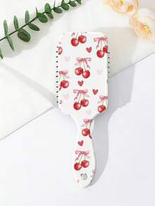 1个可爱水果图案大号气垫梳，按摩发梳，蓬松手持梳，顺峰直发 - 彩色 - 查看 11