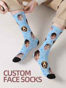 1 Đôi tất in hình khuôn mặt theo yêu cầu, tất in ảnh cá nhân, tất in hình tùy chỉnh, tất hình mặt hài hước, có thể in bất kỳ hình ảnh khuôn mặt nào lên tất, quà tặng kỷ niệm, quà tặng ngày Valentine, quà sinh nhật độc đáo, quà tặng sưu tầm tùy chỉnh. - Nhiều màu - Xem 3