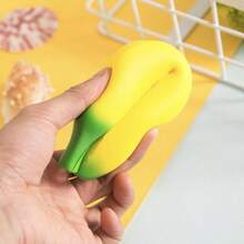 2pcs Soft Realistic Banana Slow Rebound Squeeze Toy, Fun And Stress Relief Plush Banana - Multicolor - View 4