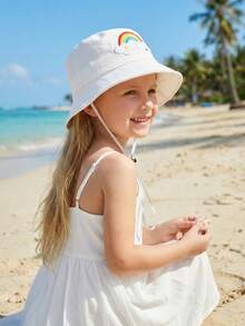 1pc Rainbow Horse Design Sun Hat, Cartoon Kids Cap, Foldable Lightweight Casual Hat For Children, Suitable For All Seasons - 1PC - View 7