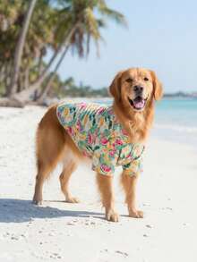 Dog Leisure Shirts For Summer - Breathable Lightweight Dog Summer Clothes, Summer Shirts For Small Medium Large Dogs, All Over Printing Dog Clothes - Watermelon And Banana Pattern - Multicolor - View 3