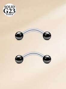 CIZME 2 piezas Anillos de titanio de aleación G23 de 16G para cejas, trago, hélice, rook, daith, pendientes, anillo de labio, barra de Body, joyería de perforación corporal, retén de 8 mm y 10 mm - Bola de perlas - Ver 8