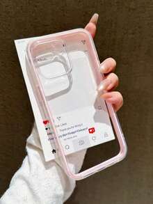 Minimalist White Pink Black Blue Bow Decor Basic Phone Cases 3-In-1 Thick Hard Material Colorful Solid Color Frame Personalized Creative Anti-Drop Full Coverage Transparent Compatible With IPhone 16 Pro/16 Pro Max/16/15 Pro Max/14/14 Pro Max/13/12/12 Pro/11/11 Pro Max/15 Pro/13 Pro/14 Plus 17, 17 Pro, 17 Pro Max, Air Phone Cases Spring Gift - Style1 (1PCS) - View 3